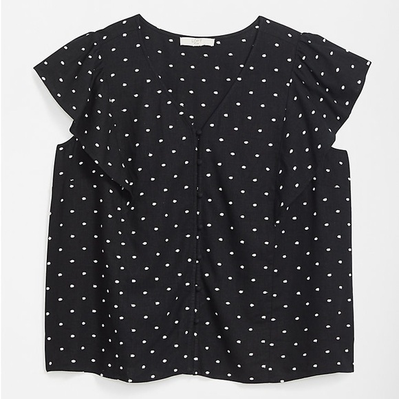 2/$20 🛍️ LOFT embroidered dot linen top - Picture 8 of 9